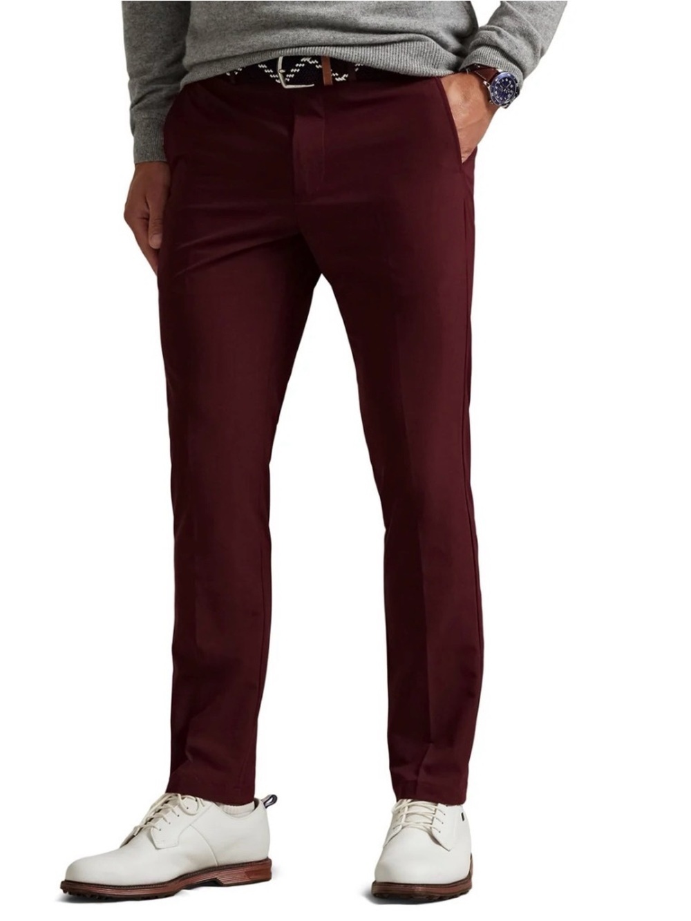 RLX Ralph Lauren Men’s Performance Golf Trousers Ruby Red Size 30 32